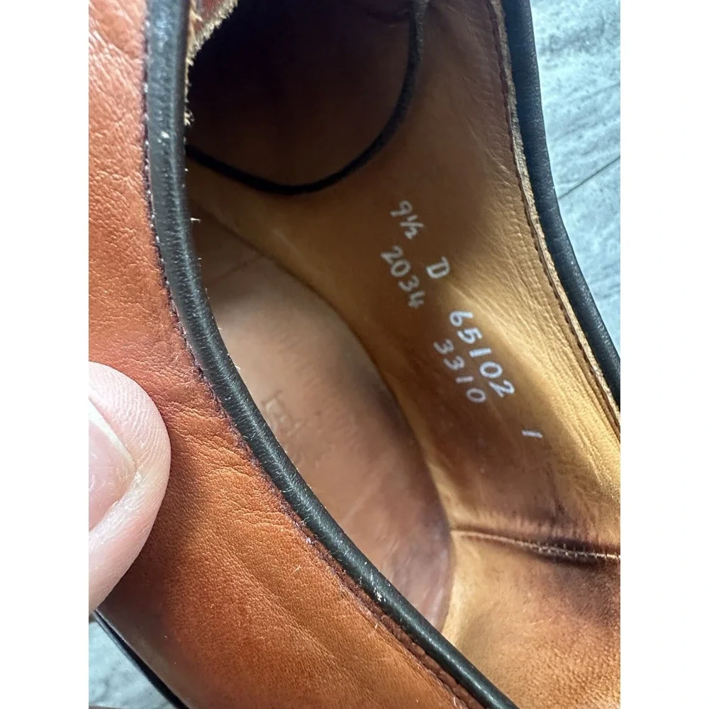 Allen Edmonds Clifton Leather 9.5 D Brown Cap Toe Oxford Dress Shoes